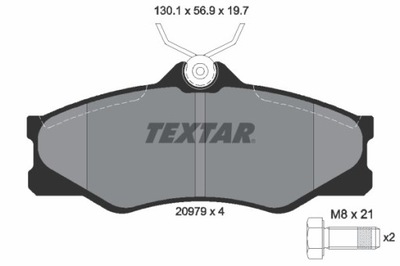 ZAPATAS DE FRENADO VW PARTE DELANTERA T2 85-92 2097904  