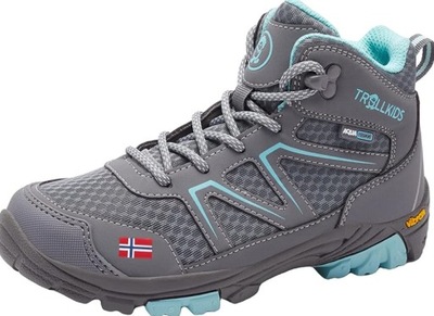 Trollkids buty dziecięce skarvan hiker mid 32