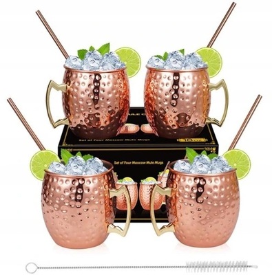 kubków Miedziane Moscow Mule zestaw 4