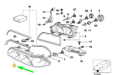 BMW 5 E39 Front Headlight Right Cover Glass 63128375302 - milautoparts-fr.ukrlive.com