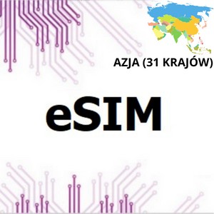 Internet za granicą, eSIM Azja 31 krajów 8 dni 6GB