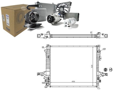 Радиатор двигателя volvo xc90 i 2.4d-4.4 10.02-12.1 фото №1