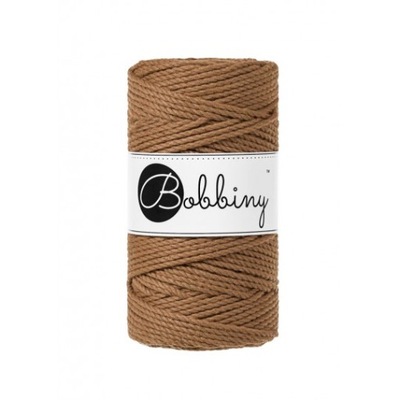 BOBBINY - sznurek 3ply - 3mm - 10m - Karmelowy