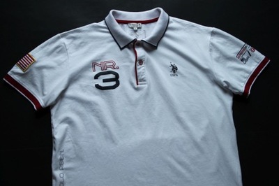 U.S. POLO ASSN. MODNA KOSZULKA POLO LOGOWANA__XL