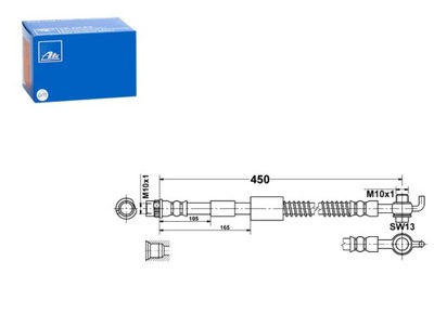 ПАТРУБОК ТОРМОЗНОЙ ГИБКИЙ ПЕРЕД P DS DS 4 CITROEN C4 II DS4