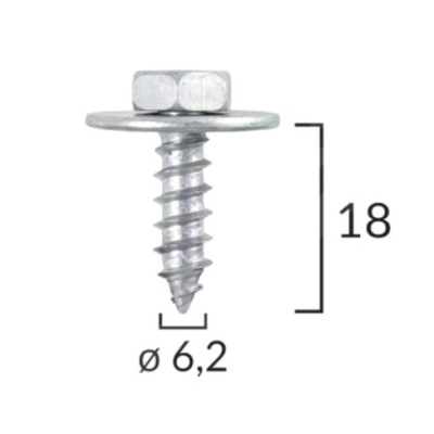 TORNILLO 6,3X19 10SZT PARA TOYOTA AVENSIS COROLLA HIACE  