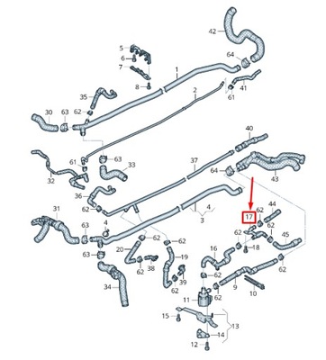 Audi r8 4s lower двигун охолоджуюча рідина труба 4s0121487a фото №1