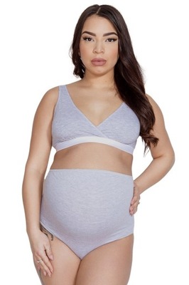 Figi damskie ciążowe Mama Belly Mitex Grey L