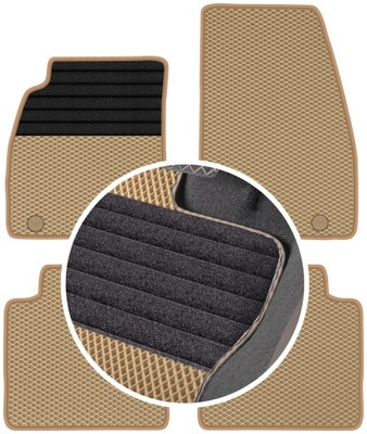 SAAB 9-5 II 2010-2012 ALFOMBRILLAS GOMA EVA ETERNITY COLOR BEIGE  