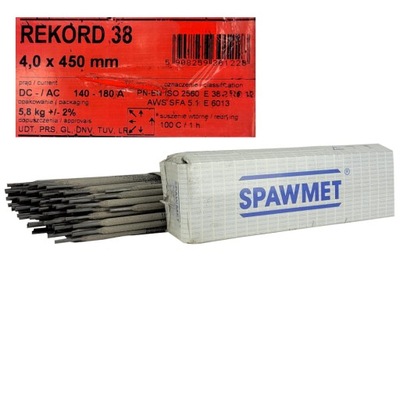 Elektroda spawalnicza Rekord 38 Spawmet 4x450mm rutylowo-zasadowa 5,8 kg