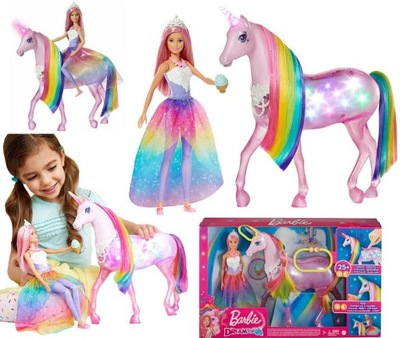 Lalka Barbie Dreamtopia Magiczny Jednorożec GWM78