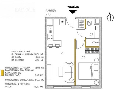 Mieszkanie, Nowy Dwór Mazowiecki, 35 m²