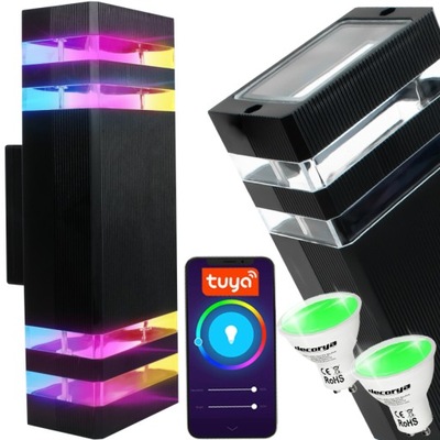 ZEWNĘTRZNA KOLOROWA LAMPA LED RGB STEROWANA TELEFONEM SMART APLIKACJA TUYA
