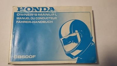 KSIĄŻKA INSTRUKCJA HONDA CB 600F