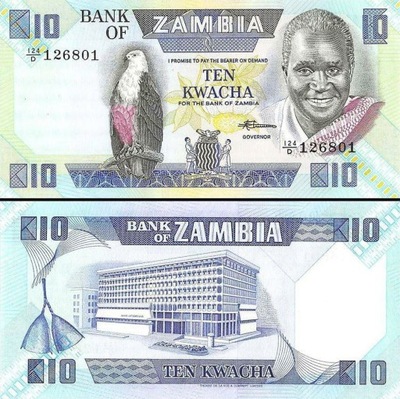 ZAMBIA - 10 KWACHA - 1988 - P 26E - UNC + GRATIS *NN