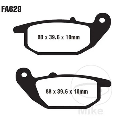 КОЛОДКИ ГАЛЬМІВНІ ЗАДНЄ EBC FA629TT