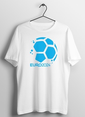 Koszulka dziecięca Mistrzostwa Europy Euro 2024 biała. Rozmiar 146