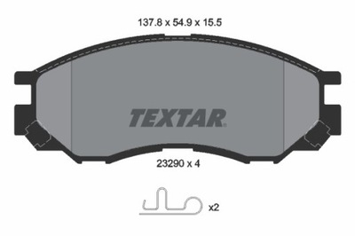 ZAPATAS DE FRENADO MITSUBISHI PARTE DELANTERA L200 96-07/L400 95-05 2329002  