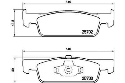 КОЛОДКИ ГАЛЬМІВНІ HELLA PAGID 410605612R 410602581R