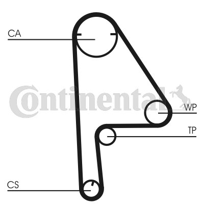 CONTINENTAL CTAM CON CONTINENTAL CT1081 CORREA DISTRIBUCIÓN  