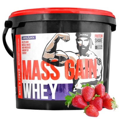 MEGABOL WHEY MASS GAIN 3000G GAINER MASA SIŁA ! !