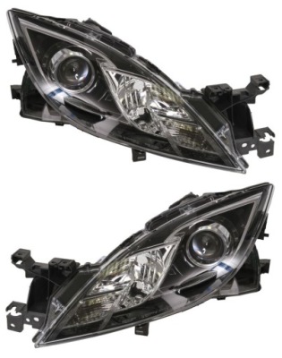 Фары лампы mazda 6 gh 07-09 tyc комплект + двигатели фото №1