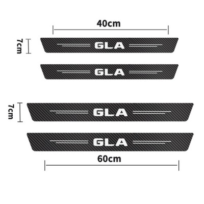 4 ШТ. ДЛЯ САЛОНУ GLACAR 4 ШТ. НАКЛАДКА ПОРОГУ АВТОМОБІЛЯ Z WŁÓKNA WĘGLOWEG