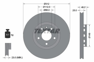 2X DISC BRAKE VW FRONT PASSAT/A4/A6 96-08 92106105  