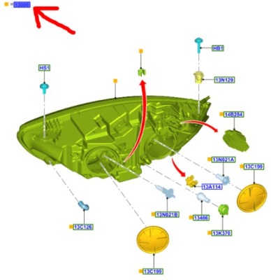 Фара галогенный правый перед ford transit custom 2018-2023 оригинальный номер фото №1