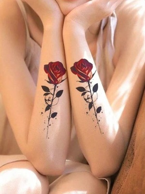Tatuaż wodny tatuaże zmywalne róże /666/