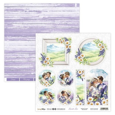 Papier do scrapbookingu 30x30 - Scrapboys - Lavender Love 03