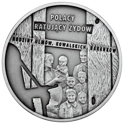 Moneta 20 zł Polacy ratujący Żydów 2012