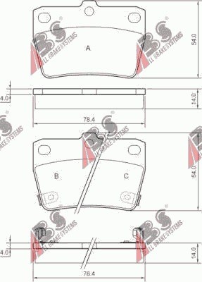 PADS BRAKE REAR TOYOTA RAV 4 2000-  