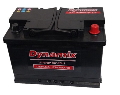 Akumulator DYNAMIX 12V 74Ah 680A P+ ZAMIENNIK VARTA BLUE DYNAMIC BOSCH S4