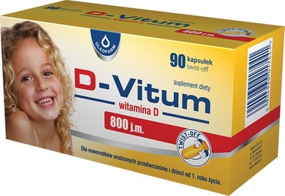 Bobolen Witamina D dla niemowlat dzieci-VitaminD Infant 90caps twist-off bioaron 
