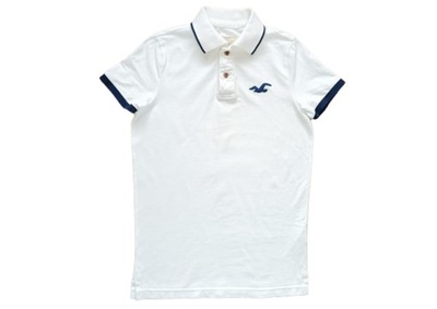 HOLLISTER Koszulka polo BIAŁA LOGO S