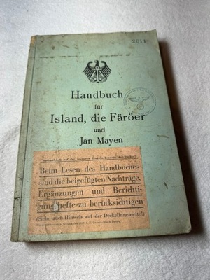 Książka niemiecka z 1934, Islandia Wyspy Owcze