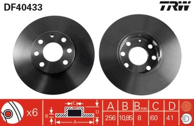 DISCO DE FRENADO TRW DF4043  