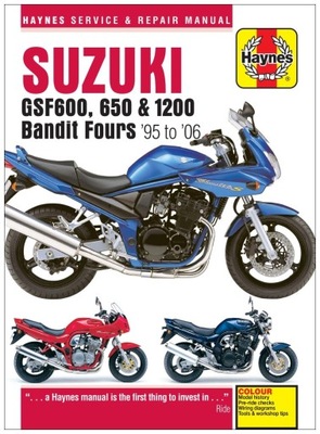 Suzuki GSF600 GSF650 GSF1200 Bandit 1995-2006 instrukcja napraw Haynes 24h