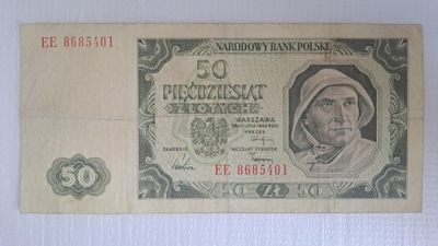 Banknot PRL 50 złotych Ser. EE