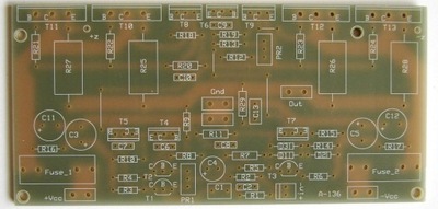 A-136pcb. Płytka wzmacniacza mocy 200W