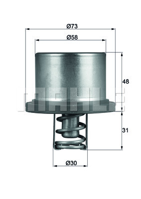 MAHLE ORIGINAL THD 2 89 ТЕРМОСТАТ, ŻRODEK CHŁODZĄC