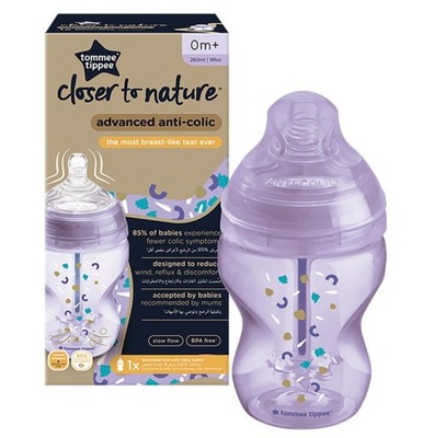 Tommee Tippee Butelka Antykolkowa 260ml dla dziewczynki