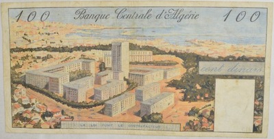 5.db.Algieria, 100 Dinarów 1964, P.125.a, St.3+