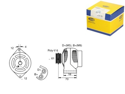 Генератор 12v 140a alfa romeo 147 156 159 fiat фото №1