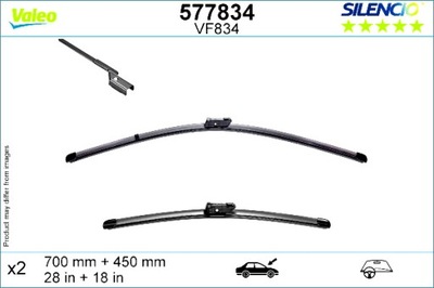 VALEO ДВОРНИК ЩЕТКИ 2SZT. SILENCIO 700 450MM AUDI Q4 SKODA ENYAQ фото