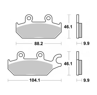 SBS ZAPATAS DE FRENADO KH642 OFF-ROAD SINTER DORADO CAN-AM CO MMANDER 800/100  