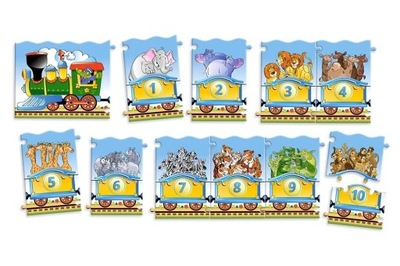 CASTORLAND Puzzle edukacyjne Train 13 elementów - Układanka w pociągu 4+