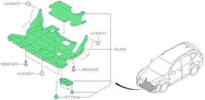 Защита pod двигатель subaru forester v 2.5 usa 2018- фото №1