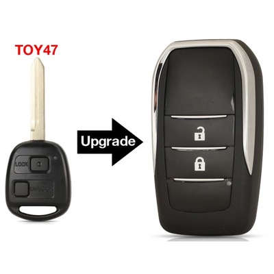 MODIFIED FLIP REMOTE KEY SHELL CASE FOB FOR TOYOTA CAMRY COROLLA PRA~51587